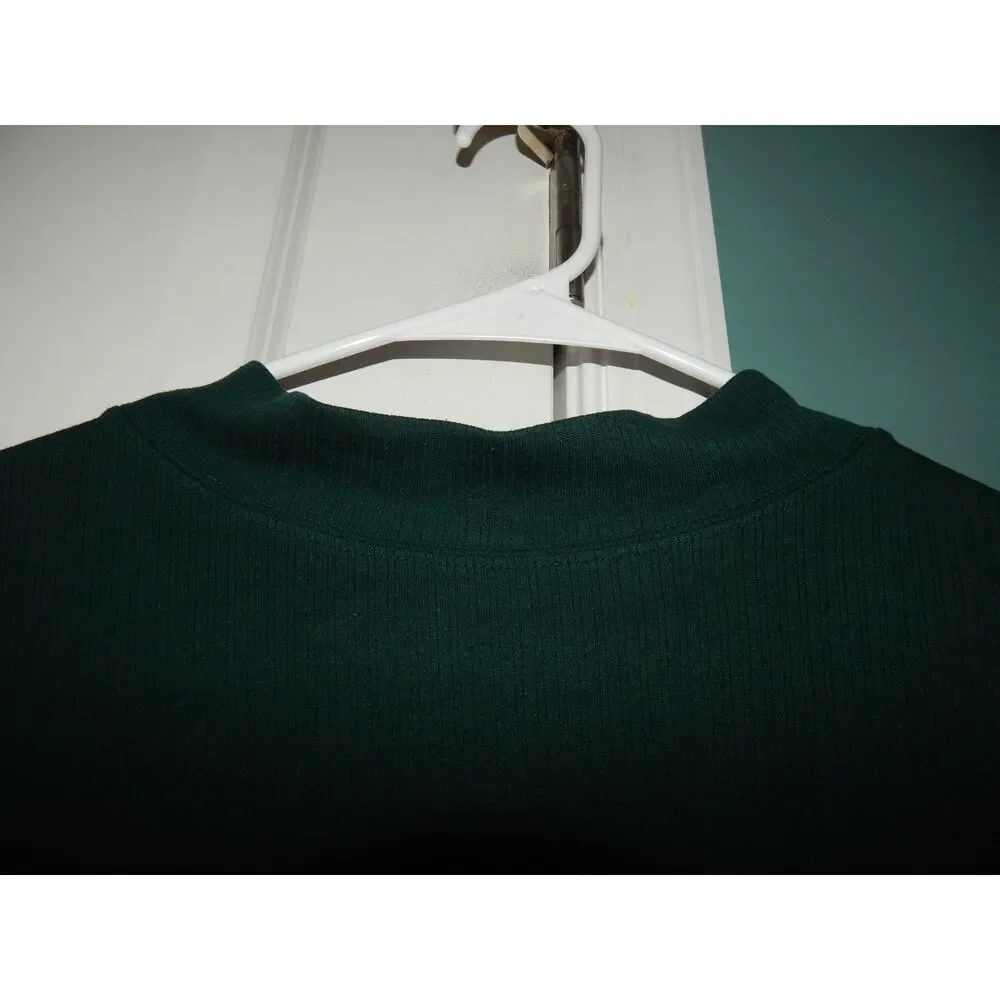 BOBBI BROOKS WOMAN plus size 14W/16W vintage forest green mock neck long sleeve - Picture 2 of 7